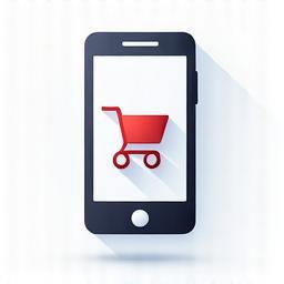 Icon representing mobile e-commerce